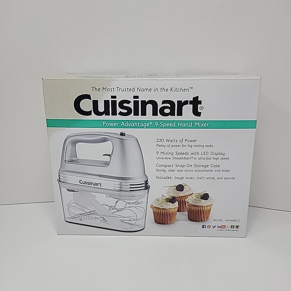 HM-90BCS CUISINART Power Advantage PLUS 9 Speed Hand Mixer - BRUSHED CHROME